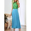 imagePRETTYGARDEN Womens Long Formal Satin Dress Mock Neck Sleeveless Side Slit Flowy Maxi Tank Dresses GreenSky BlueMedium