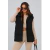 imagePRETTYGARDEN Womens Puffer Jacket Vests 2026 Fall Casual Sleeveless Stand Collar Zip Up Coats Warm Winter OuterwearBlack