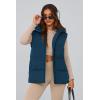 imagePRETTYGARDEN Womens Puffer Jacket Vests 2026 Fall Casual Sleeveless Stand Collar Zip Up Coats Warm Winter OuterwearDark Blue