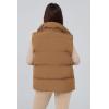 imagePRETTYGARDEN Womens Puffer Jacket Vests 2026 Fall Casual Sleeveless Stand Collar Zip Up Coats Warm Winter OuterwearKhaki