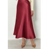 imagePRETTYGARDEN Womens Satin Skirts Dressy Casual 2026 Fall High Waisted Cocktail Wedding Flowy Elegant A Line Midi SkirtBean Paste Pink