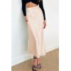 imagePRETTYGARDEN Womens Satin Skirts Dressy Casual 2026 Fall High Waisted Cocktail Wedding Flowy Elegant A Line Midi SkirtBeige