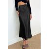 imagePRETTYGARDEN Womens Satin Skirts Dressy Casual 2026 Fall High Waisted Cocktail Wedding Flowy Elegant A Line Midi SkirtBlack
