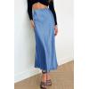 imagePRETTYGARDEN Womens Satin Skirts Dressy Casual 2026 Fall High Waisted Cocktail Wedding Flowy Elegant A Line Midi SkirtBlue