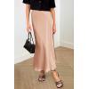 imagePRETTYGARDEN Womens Satin Skirts Dressy Casual 2026 Fall High Waisted Cocktail Wedding Flowy Elegant A Line Midi SkirtChampagne