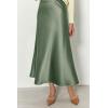 imagePRETTYGARDEN Womens Satin Skirts Dressy Casual 2026 Fall High Waisted Cocktail Wedding Flowy Elegant A Line Midi SkirtLight Green