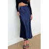 imagePRETTYGARDEN Womens Satin Skirts Dressy Casual 2026 Fall High Waisted Cocktail Wedding Flowy Elegant A Line Midi SkirtNavy