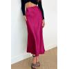 imagePRETTYGARDEN Womens Satin Skirts Dressy Casual 2026 Fall High Waisted Cocktail Wedding Flowy Elegant A Line Midi SkirtRose Red