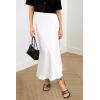 imagePRETTYGARDEN Womens Satin Skirts Dressy Casual 2026 Fall High Waisted Cocktail Wedding Flowy Elegant A Line Midi SkirtWhite