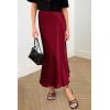 imagePRETTYGARDEN Womens Satin Skirts Dressy Casual 2026 Fall High Waisted Cocktail Wedding Flowy Elegant A Line Midi SkirtWine Red
