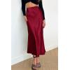 imagePRETTYGARDEN Womens Satin Skirts Dressy Casual 2026 Fall High Waisted Cocktail Wedding Flowy Elegant A Line Midi SkirtWine Red