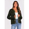 imagePRETTYGARDEN Womens Striped Cardigan Sweaters Ribbed Knit Long Sleeve Open Front Crewneck Casual Jackets