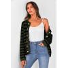 imagePRETTYGARDEN Womens Striped Cardigan Sweaters Ribbed Knit Long Sleeve Open Front Crewneck Casual Jackets