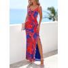 imagePRETTYGARDEN Womens Summer Beach Wedding Guest Dress Bodycon Floral Maxi Dresses 2026 Spring Tropical Vacation SundressesBlue Red Floral