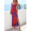 imagePRETTYGARDEN Womens Summer Beach Wedding Guest Dress Bodycon Floral Maxi Dresses 2026 Spring Tropical Vacation SundressesBlue Red Floral