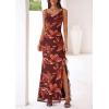 imagePRETTYGARDEN Womens Summer Beach Wedding Guest Dress Bodycon Floral Maxi Dresses 2026 Spring Tropical Vacation SundressesBrown Floral