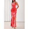 imagePRETTYGARDEN Womens Summer Beach Wedding Guest Dress Bodycon Floral Maxi Dresses 2026 Spring Tropical Vacation SundressesPink Red Floral