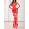 imagePRETTYGARDEN Womens Summer Beach Wedding Guest Dress Bodycon Floral Maxi Dresses 2026 Spring Tropical Vacation SundressesPink Red Floral