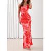imagePRETTYGARDEN Womens Summer Beach Wedding Guest Dress Bodycon Floral Maxi Dresses 2026 Spring Tropical Vacation SundressesPink Red Floral