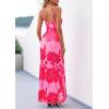 imagePRETTYGARDEN Womens Summer Beach Wedding Guest Dress Bodycon Floral Maxi Dresses 2026 Spring Tropical Vacation SundressesPink Rose Red Floral