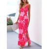 imagePRETTYGARDEN Womens Summer Beach Wedding Guest Dress Bodycon Floral Maxi Dresses 2026 Spring Tropical Vacation SundressesPink Rose Red Floral