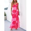 imagePRETTYGARDEN Womens Summer Beach Wedding Guest Dress Bodycon Floral Maxi Dresses 2026 Spring Tropical Vacation SundressesPink Rose Red Floral