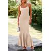 imagePRETTYGARDEN Womens Summer Bodycon Long Maxi Dress Sleeveless Scoop Neck Ribbed Knit Mermaid Cocktail Party Dresses