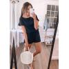 imagePRETTYGARDEN Womens Summer Casual Off Shoulder Rompers Short Sleeve Loose One Piece Jumpsuit with Pockets