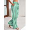 imagePRETTYGARDEN Womens Wide Leg Lounge Pants Spring Summer Drawstring Elastic Waist Comfy Striped Pajama Bottoms Trendy ClothesStriped Grey Blue Green