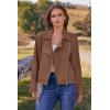 imagePRETTYGARDEN Womens Winter Moto Jacket Faux Suede Long Sleeve Zip Up Pockets Short Coat Y2K Fall Fashion Dressy Outerwear