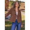 imagePRETTYGARDEN Womens Winter Moto Jacket Faux Suede Long Sleeve Zip Up Pockets Short Coat Y2K Fall Fashion Dressy Outerwear
