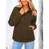 imagePRETTYGARDEN Womens Winter Quilted Sweatshirt Casual Quarter Zip Collared Long Sleeve V Neck Pullover Tops