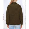 imagePRETTYGARDEN Womens Winter Quilted Sweatshirt Casual Quarter Zip Collared Long Sleeve V Neck Pullover Tops