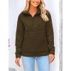 imagePRETTYGARDEN Womens Winter Quilted Sweatshirt Casual Quarter Zip Collared Long Sleeve V Neck Pullover Tops
