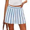 imagePRETTYGARDEN Boxer Shorts for Women 2025 Summer Casual Striped Cotton Pajama Y2K Fashion Lounge Sleep Bottoms with Pockets
