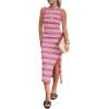 Striped Pink White