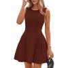imagePRETTYGARDEN Summer Dresses for Women 2026 Elegant Classy Spring A Line Business Casual Work Graduation Cocktail Short DressBrick Red