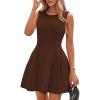 imagePRETTYGARDEN Summer Dresses for Women 2026 Elegant Classy Spring A Line Business Casual Work Graduation Cocktail Short DressDark Brown