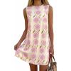 imagePRETTYGARDEN Sundresses for Women 2026 Summer Elegant Floral A Line Short Party Dress Beach Vacation ClothesApricot Light Purple Floral