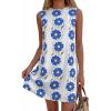 White Blue Floral