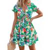 Floral Green Orange