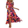 Blue Orange Floral