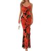 Black Red Floral