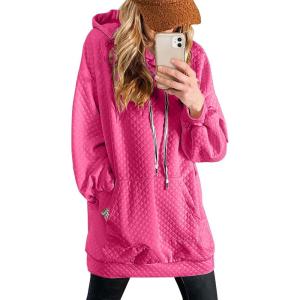 imagePRETTYGARDEN Womens 2024 Fall Fashion Hooded Sweatshirts Casual Long Sleeve Pullover Hoodie Dress