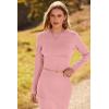 imagePRETTYGARDEN 2024 Fall 2 Piece Outfits For Women Rib Knit Crop Top And Slit Maxi Dress Skirt Sets Tracksuit PinkLarge