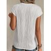 imagePRETTYGARDEN Blouses for Women Dressy Casual 2026 Spring Summer Business Office Tops Cap Sleeve Textured Cute Work ShirtLight Grey