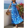 imagePRETTYGARDEN Boho Maxi Dresses for Women 2026 Summer Floral Wedding Guest Dress Resort Wear Spring Long Flowy Beach SundressBlue White Floral