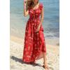 imagePRETTYGARDEN Boho Maxi Dresses for Women 2026 Summer Floral Wedding Guest Dress Resort Wear Spring Long Flowy Beach SundressBrick Red Floral