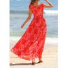 imagePRETTYGARDEN Boho Maxi Dresses for Women 2026 Summer Floral Wedding Guest Dress Resort Wear Spring Long Flowy Beach SundressOrange Pink Red Floral
