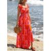imagePRETTYGARDEN Boho Maxi Dresses for Women 2026 Summer Floral Wedding Guest Dress Resort Wear Spring Long Flowy Beach SundressOrange Pink Red Floral